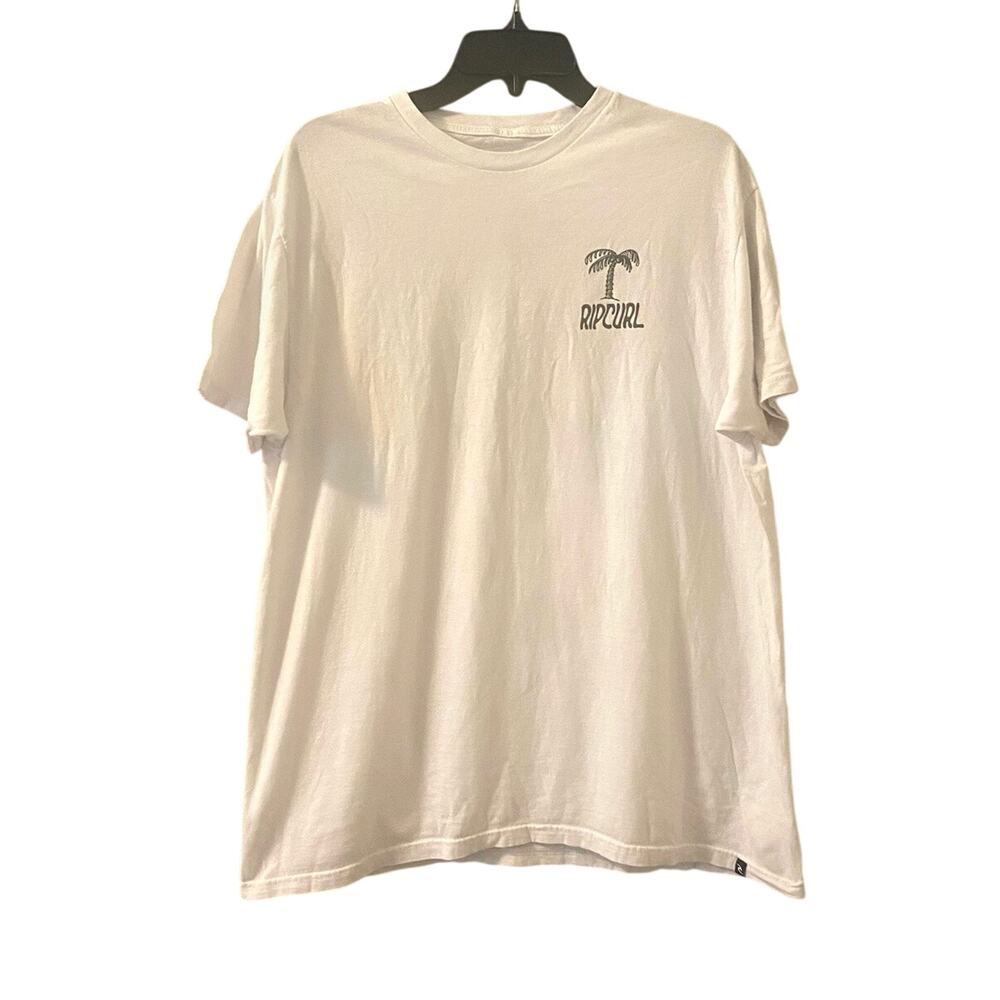 Rip Curl Shirt Men’s Size XL White Skeleton Graphic Tee Short Sleeve Crewneck